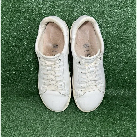 Birkenstock Shoes Low Bend White Leather Casual Sneakers Womens Size 9 EU 40 - Picture 7 of 9
